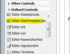 Definedcontrols Datetime